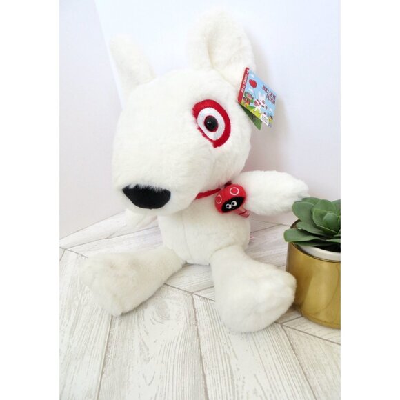 NEW! Target Bullseye Plush Stuffed Dog With Backpack & Ladybug 10" - Picture 6 of 9